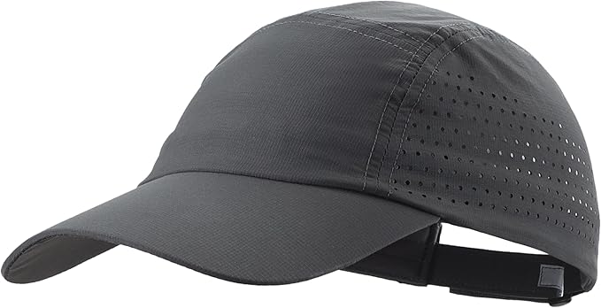 Connectyle Men's Breathable Run Hat Quick Dry Reflective Sport Cap Adjustable Lightweight Baseball Hat Unstructured Design