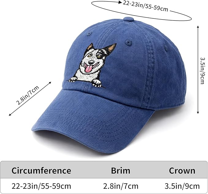 Pet Dog Lover Gifts,Embroidered Dog Baseball Hats for Men Women Dad Mom