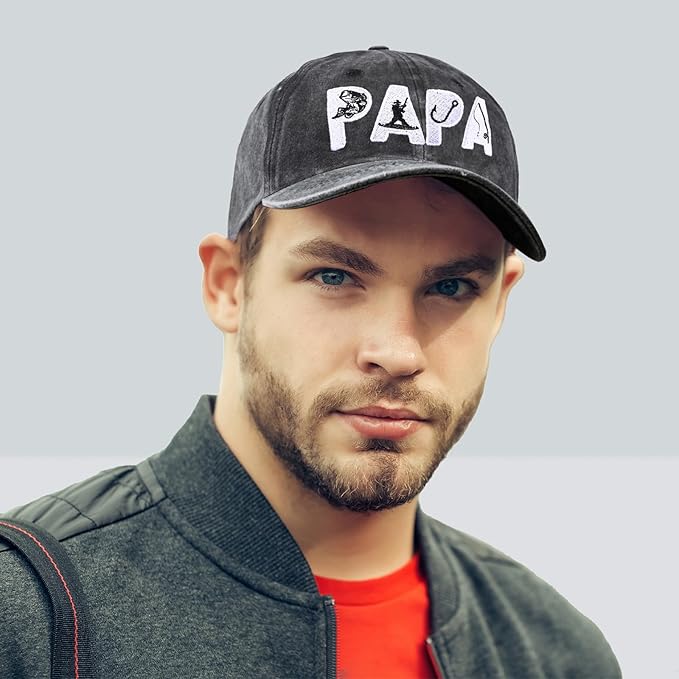 Embroidered Baseball Cap for Women Men Vintage Adjustable Washed Distressed Denim Baseball Hat
