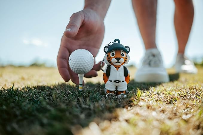 Animal Caddy Golf Tee Holder, Includes 8 Golf Tees, Fun Golf Accessory for Men & Women, Golf Gift