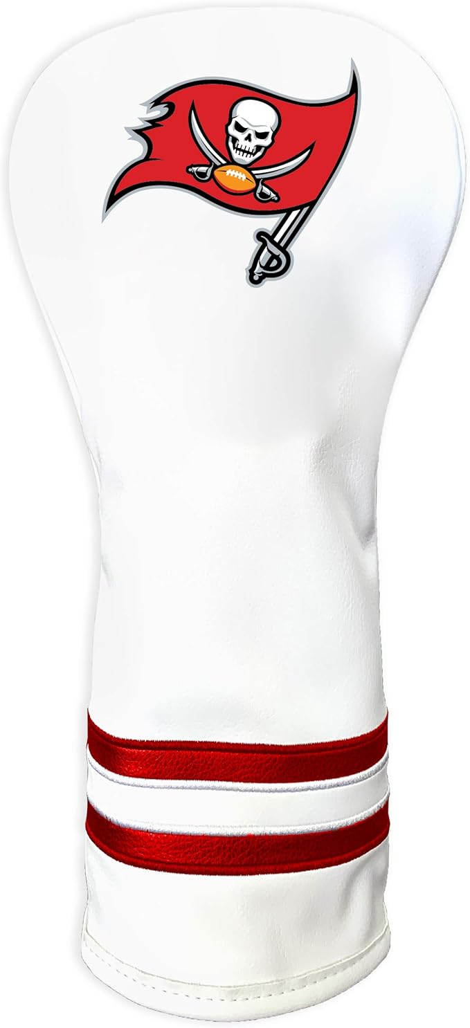 Team Golf NFL Pittsburgh Steelers White Vintage Fairway Head Cover White Vintage Fairway Golf Club Headcover, Form Fitting Design, Retro Design