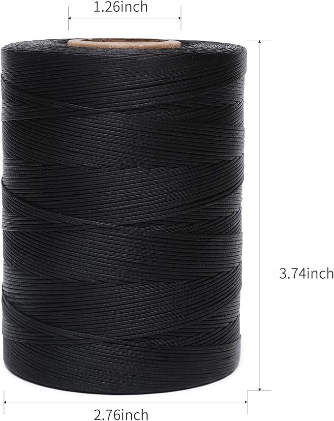 Waxed Thread, 852Yds 150D 0.8mm Flat Polyester Wax Thread - Image 2