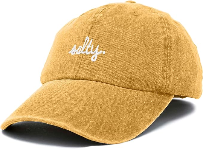 DALIX Salty Embroidered Cotton Beach Baseball Cap Adjustable Dad Hat Womens