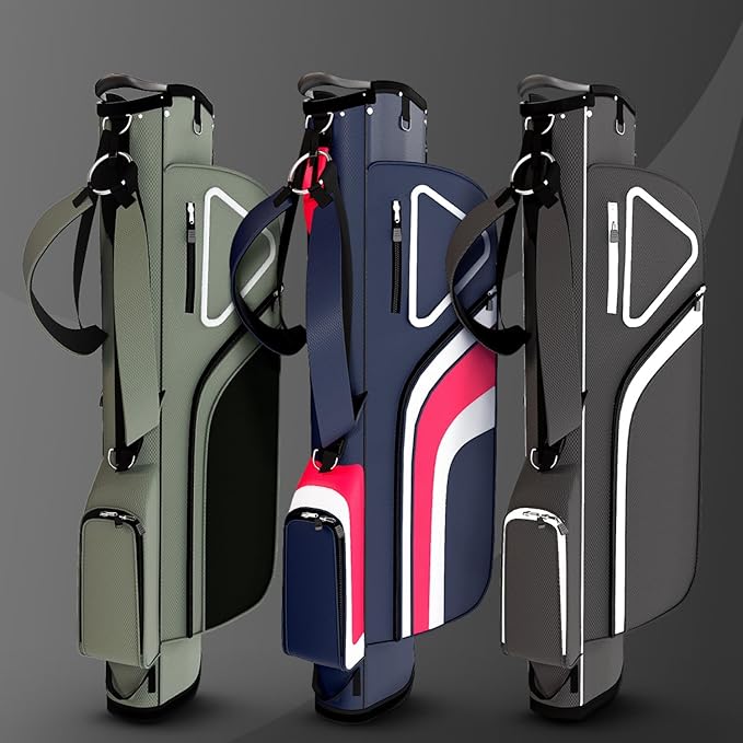 Ultra-Lite Golf Stand Bag - 3 Lbs, 4 Way Divider Portable Golf Club Carry Bag, Water-Repellent Golf Travel Case with Rain Hood, Golf Gifts for Men and Women
