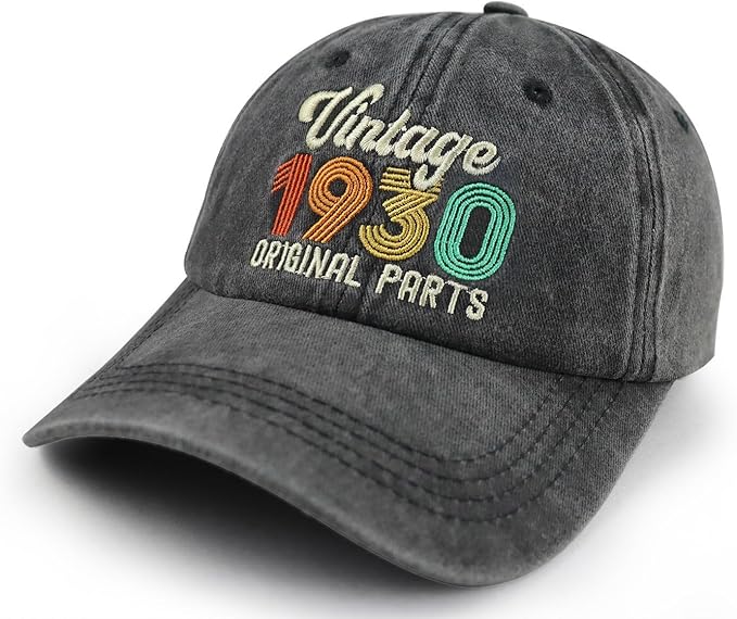 90th 80th 70th 60th 50th 40th 30th Birthday Gifts for Women Men, Vintage 1936 1946 1956 1966 1976 1986 1996 Hat