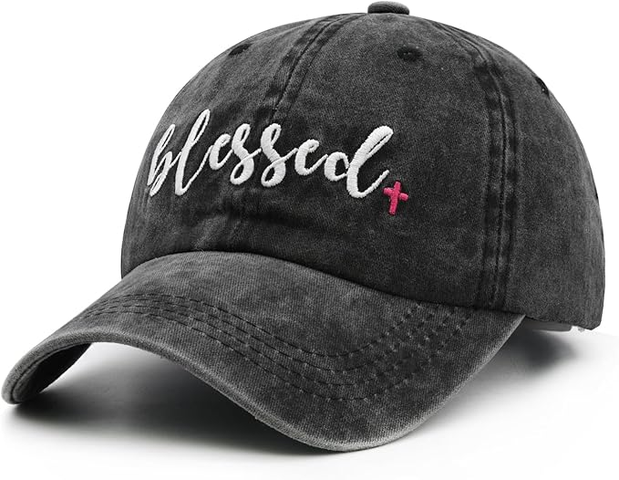 Waldeal Women's Embroidered Dad Hat, Adjustable Vintage Washed Cotton Baseball Cap for Men