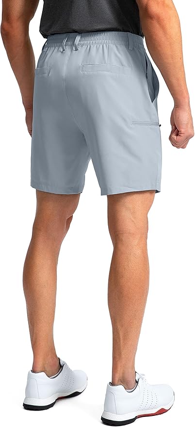 Pinkbomb Men's Golf Shorts with 6 Pockets Stretch Quick Dry Hiking Work Dress Shorts for Men