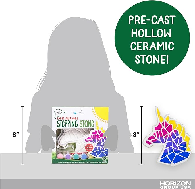 Creative Roots Mosaic Unicorn Stepping Stone, Includes 7-Inch Ceramic Stone & 6 - Image 7