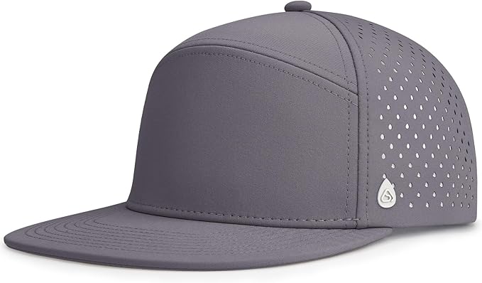 AOPREL Flat Brim Baseball Cap for Men Adjustable Water-Resistant Performance Hat with Breathable Laser Perforated