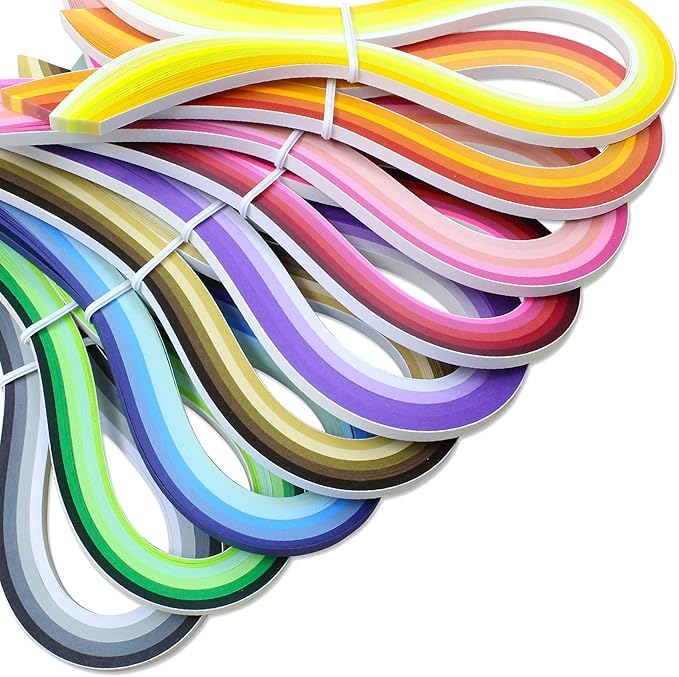Zorfeter 9 Sets Multi-Color Quilling Paper Strips Kits 900 Strips 42 Colors by Zorfeter