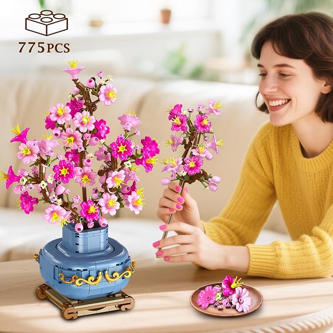 HOGOKIDS Flowers Cherry-Blossom Bonsai Building Set - 2 in 1 Artificial Bonsai - Image 6