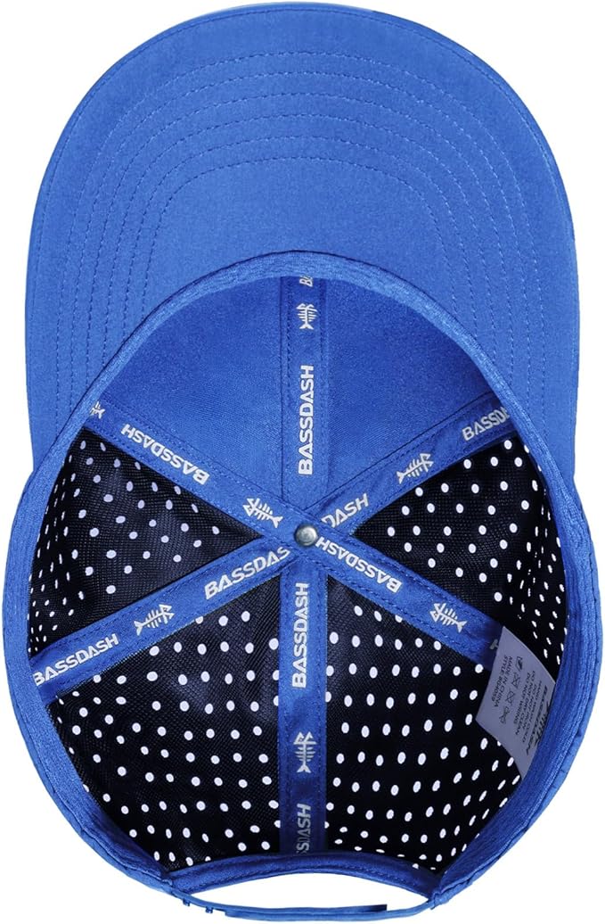BASSDASH UPF 50+ Quick Dry Baseball Cap Water Resistant Laser Cut Mesh Snapback Hat for Men Women Fishing Hiking FH14