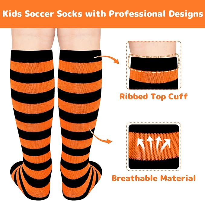 Olreco 1 Pack Toddler Kids Youth Soccer Socks Girls Boys Baseball Socks Youth Knee High Softball Football Accessories Cotton