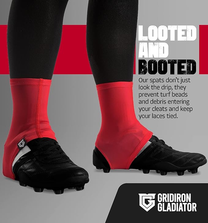 Gridiron Gladiator Cleat Covers - Football Spats - Football Cleat Cover - Cleat Spats for Soccer, Baseball & Softball