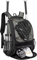 DAFISKY Baseball Bag Softball Backpack - Youth Adult T Ball Bat Equipment Bag with Bat Helmet Holders, Shoe Compartment