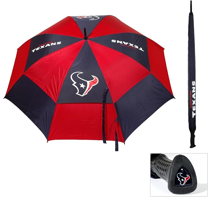 Team Golf NFL San Francisco 49ers Golf Umbrella 62" Golf Umbrella with Protective Sheath, Double Canopy Wind Protection Design, Auto Open Button