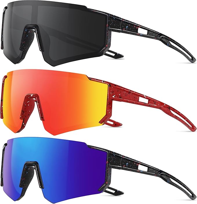Kids Sunglasses Polarized - UV400 Protection Boys Youth Cycling Goggles Baseball Sunglasses with Glasses Strap