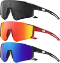 Kids Sunglasses Polarized - UV400 Protection Boys Youth Cycling Goggles Baseball Sunglasses with Glasses Strap