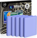 50 Count Card Sleeves Hard Plastic, 3"x4" Baseball Card Protectors Hard Plastic for Baseball, Football and Game Cards