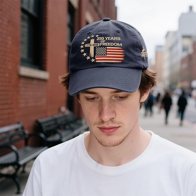 US 250 Years Freedoms 1776-2026 250th Birthday Embroidered Hats Garde Cap for Him