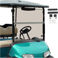 ECOTRIC Tinted Folding Windshield Compatible with 2008-Current EZGO RXV Golf Cart 37"W X 32.25"H