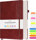 Lined Journal Notebook, Large A5 Hardcover Leather Journal, 312 Numbered Pages by OFFIGIFT