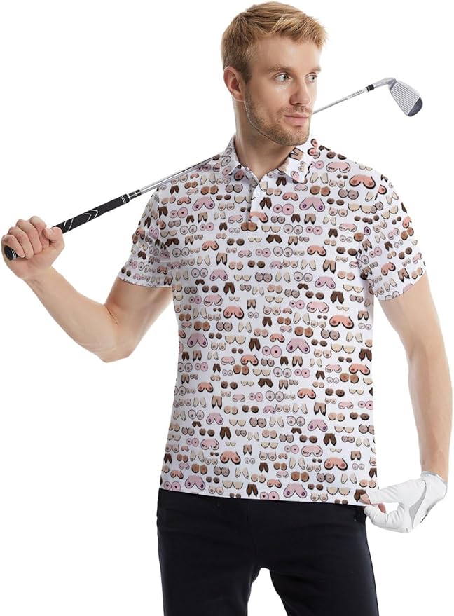 Mens Golf Shirts Golf Polo Shirts for Men Short Sleeve Polo Shirts Golf Gifts