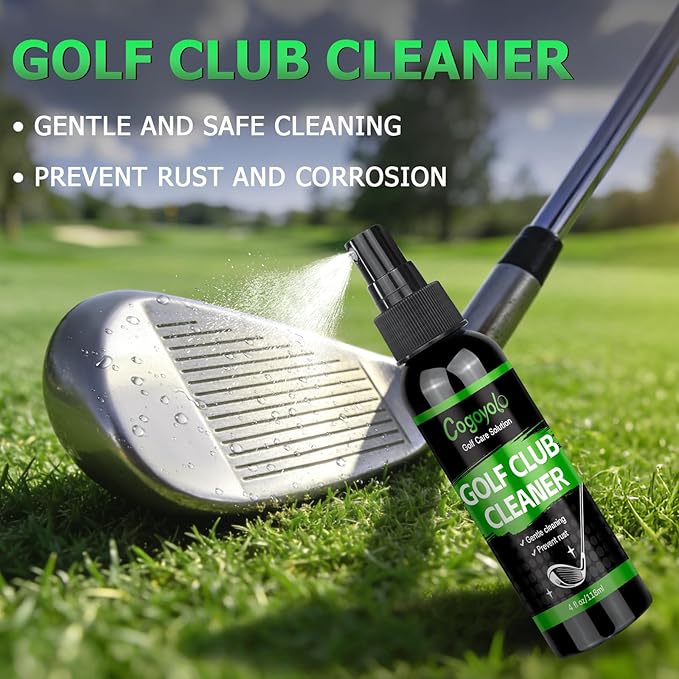 Pro Golf Club Care Kit with Golf Club Cleaner,Polish,Brush,Grip Cleaner,Golf Club Cleaning Kit Golf Accessories for Men, Golf Gifts for Golfers