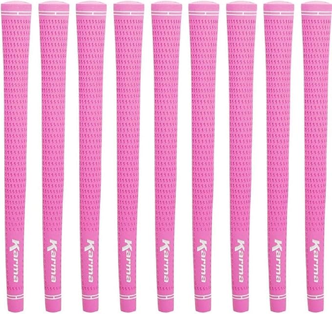 Karma Velour Golf Grips for Men, Women, Juniors | Undersize, Standard, Midsize, Oversize, & Jumbo | 6 Colors | Choose Single, 9, 13 Pack or Golf Club Grip Kit