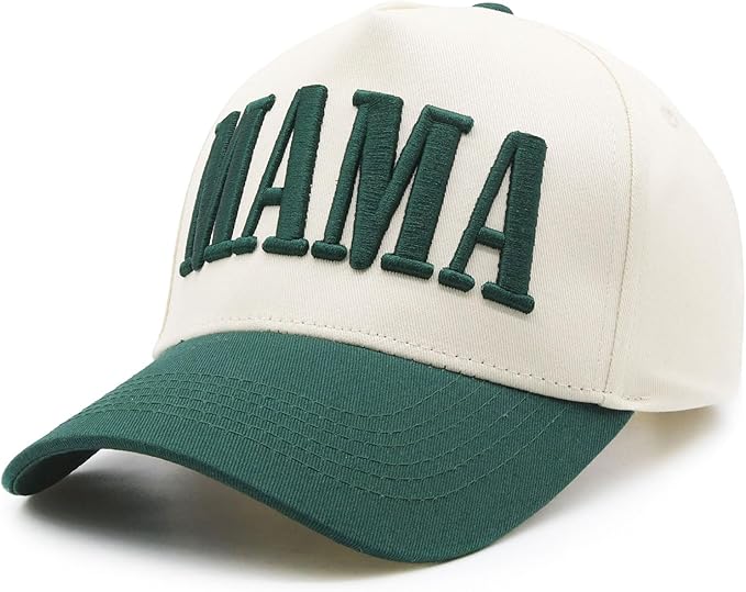 Womens Mama Trucker Hat, Vintage Snapback Mom Baseball Cap, Trendy New Mom Gifts Mothers Day Outfits for Mommin
