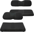 XUANYUDG0769 Golf Cart Front and Rear Seat Covers for EZGO TXT/RXV Club Car DS/Precedent Yamaha G29, Vinyl Leather Made/Adjustable Straps and Retractable Buckle/No Stapler Required,4PCS