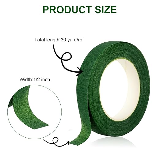 8 Rolls Floral Tape 1/2inch Flower Tape, 30 Yards Florist Tape - Image 2