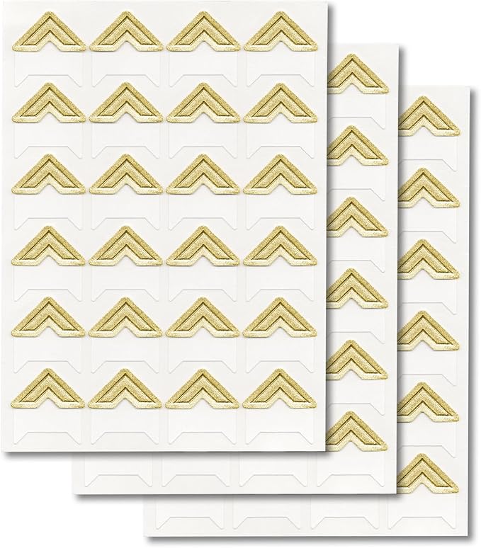GOONAVI 10 Sheets 240 Pcs Shiny Gold Acid-Free Photo Corners, Self-Adhesive by GOONAVI