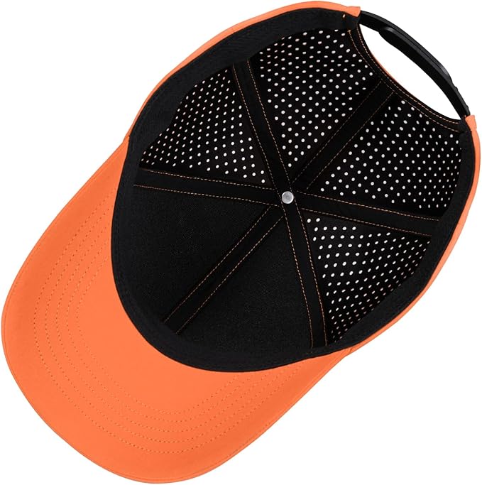 VOBOOM Men Quick Dry Baseball Cap Laser Cut Mesh Ball Curved Brim Snapback Hat