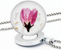 Golf Ball Marker necklace with ball marker, handmade pressed flower golf marker,Gifts Accessories Women Golfers
