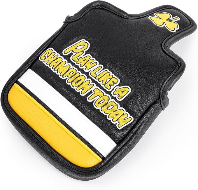 Golf Headcovers Play Like A Champion Today Golf Club Head Covers Advanced Embroidery Premium Leather Driver Headcovers Fairway Wood Covers Hybrid Cover Golf Mallet Putter Cover for DF3 OZ1