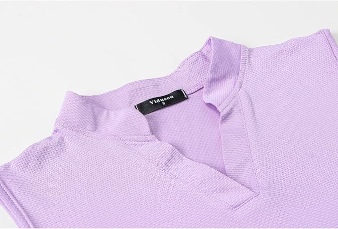 Womens Sleeveless V Neck Golf Polo Shirts