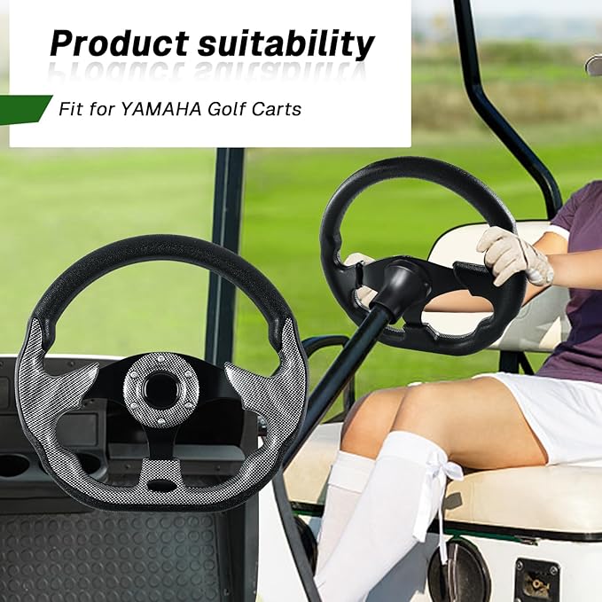 Golf Cart Accessories D-bottom and Golf Adapter for YAMAHA Bundle-(black gray)