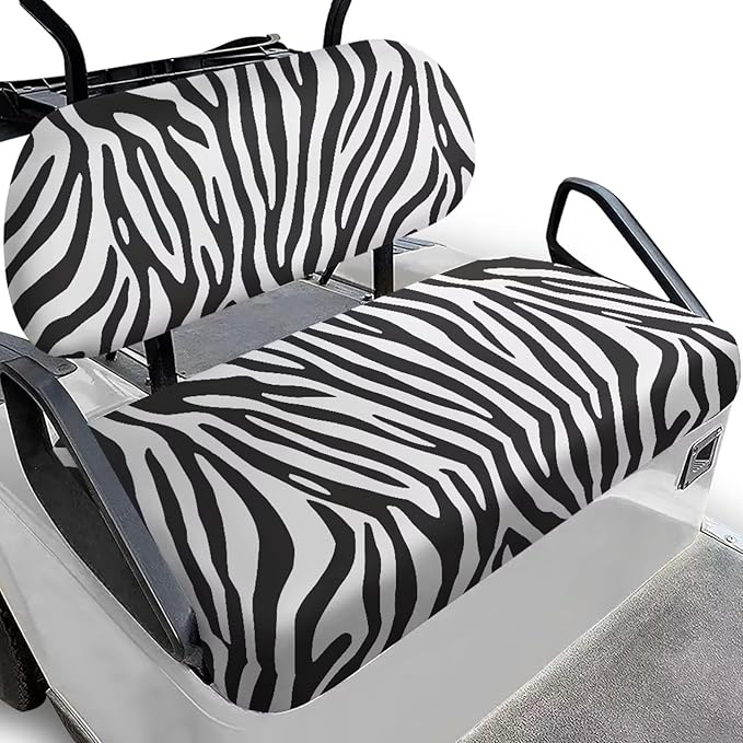 Yewatlles Golf Cart Seat Cover, Golf Cart Seat Towel Blanket Suitable for All 2-Seater Carts, Golf Cart Seat Towel Golf Cart Seat The Seat Clean Zebra Skin