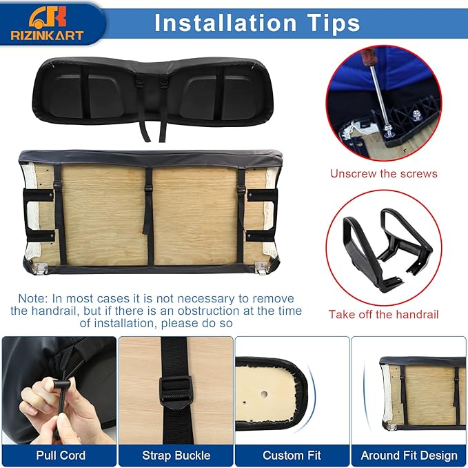 Club Car DS 2000+ Golf Cart Seat Covers, Enhanced-Quality, Easy Installation, Durable Quality, New Appearance,Golf Cart Front Seat Covers for Club Car DS