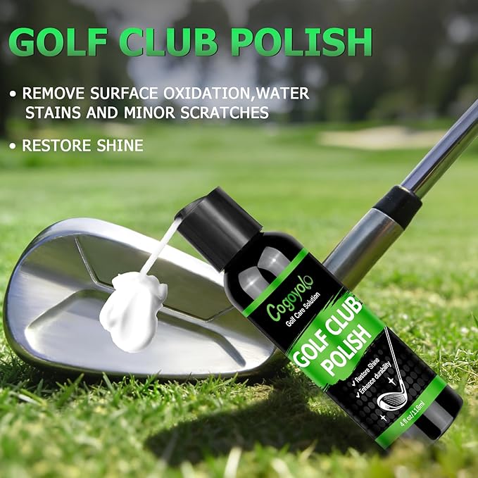 Pro Golf Club Care Kit with Golf Club Cleaner,Polish,Brush,Grip Cleaner,Golf Club Cleaning Kit Golf Accessories for Men, Golf Gifts for Golfers