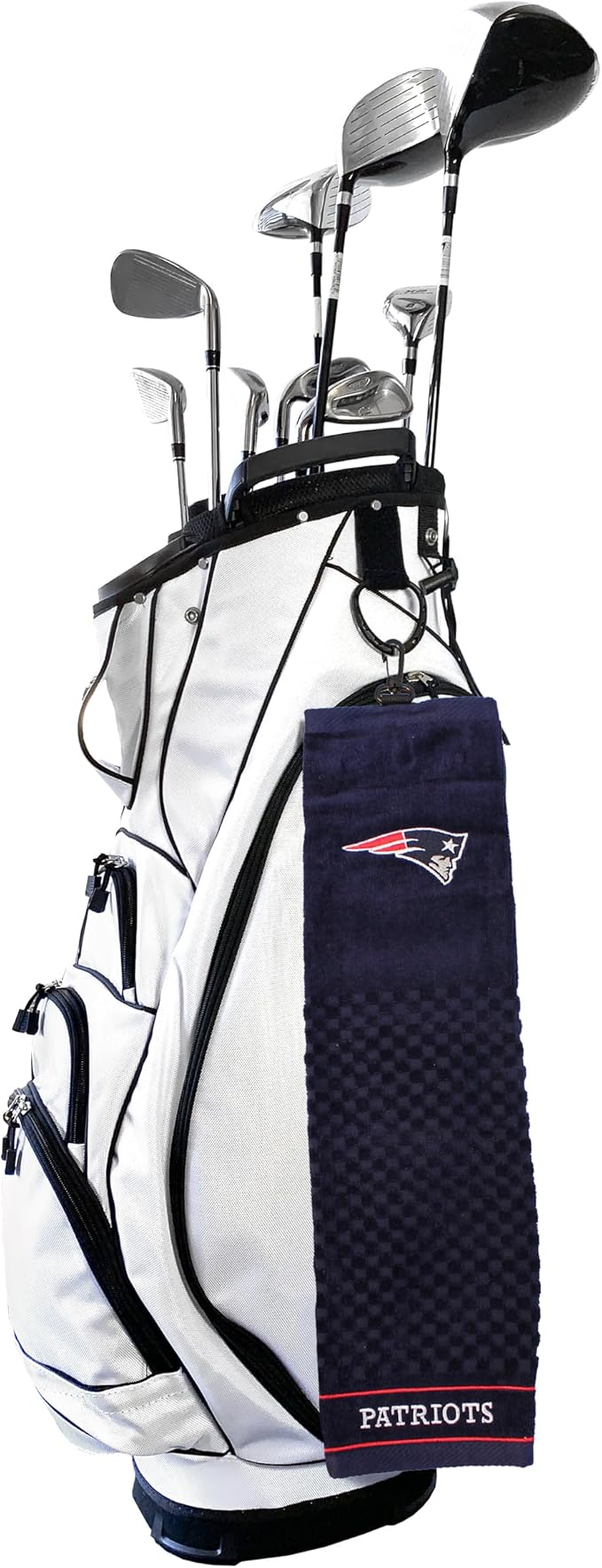 Team Golf NFL New England Patriots Embroidered Golf Towel Embroidered Golf Towel, Checkered Scrubber Design, Embroidered Logo