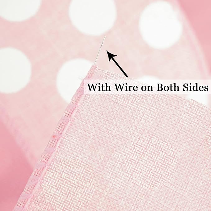 MEEDEE Pink Polka Dot Ribbon - Image 6