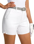 SANTINY Women's 5" Golf Shorts with Pockets Quick Dry Stretch Work Outdoor Hiking Shorts for Women Casual Summer