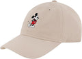 Disney Mickey Mouse Embroidered Cotton Adjustable Dad Hat with Curved Brim