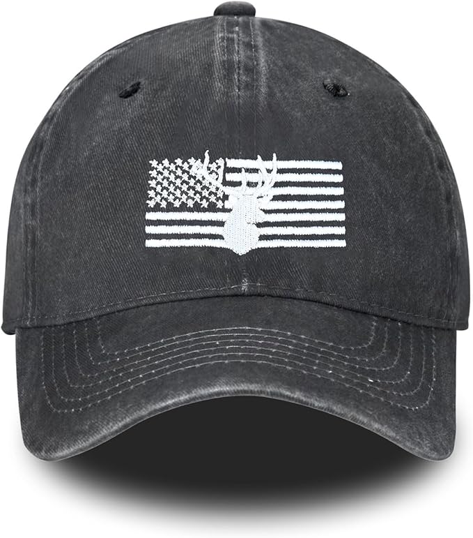 Embroidered Baseball Cap for Women Men Vintage Adjustable Washed Distressed Denim Baseball Hat