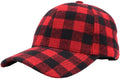 Classic Red-Black Baseball Caps Plaid-Checkered Baseball Hat Buffalo Christmas Hat for Women Men