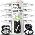 4 Dual Tip White Paint Pen by Funcils