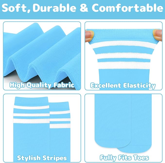 Olreco 1 Pack Toddler Kids Youth Soccer Socks Girls Boys Baseball Socks Youth Knee High Softball Football Accessories Cotton