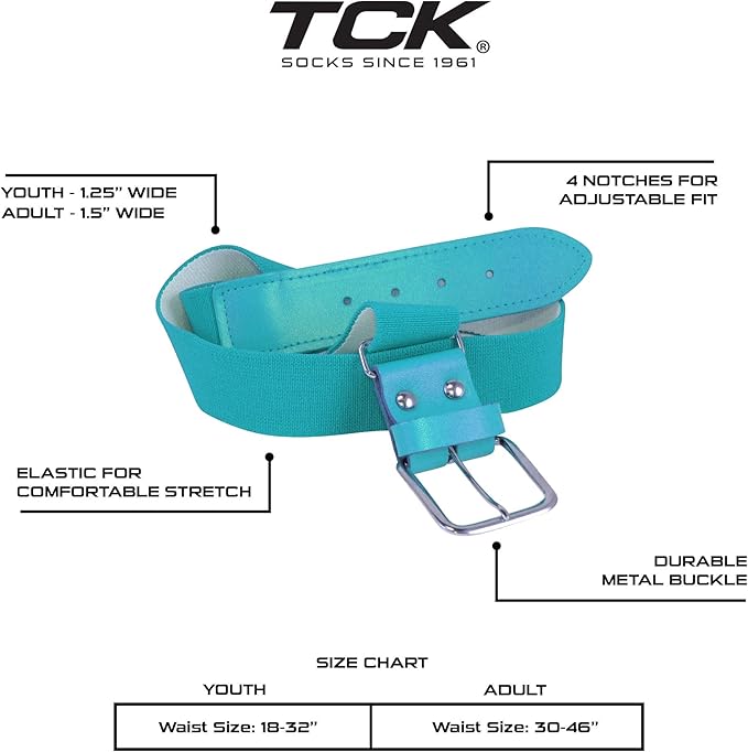 TCK Softball Baseball Belt Youth and Adult Sizes